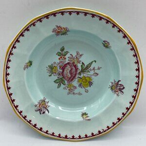 Vtg Adams England Calyx Ware 8" Soup Bowls "Chelsea Sprays" Set of 2